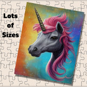 Unicorn met roze Mane Jigzaag Legpuzzel