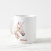 Unicorn met Rozen Koffiemok (Voorkant links)