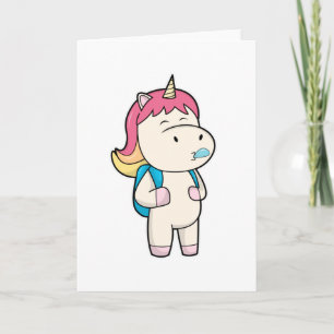 Unicorn met rug- en kauwgom kaart