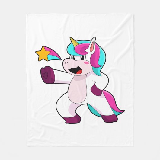 Unicorn met Star Fleece Deken (Voorkant)