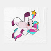 Unicorn met Star Fleece Deken (Voorkant (Horizontaal))
