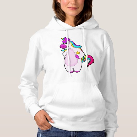 Unicorn met Star Hoodie (Voorkant)