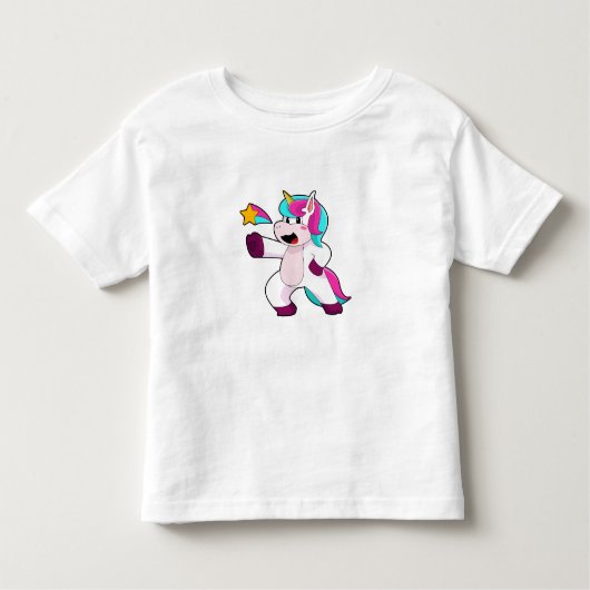 Unicorn met Star Kinder Shirts (Voorkant)