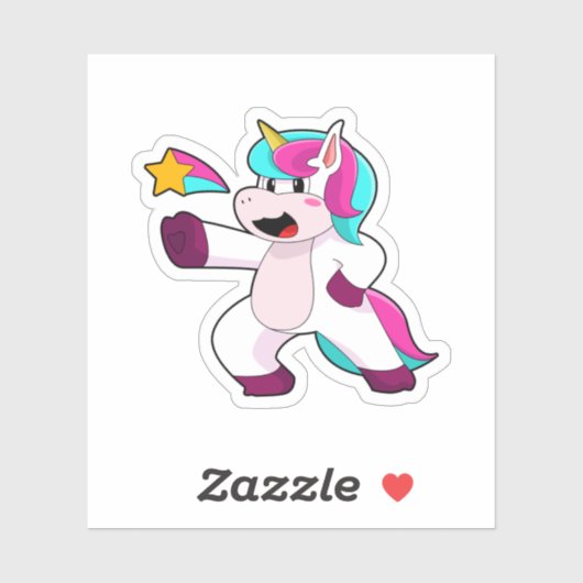 Unicorn met Star Sticker (Vel)