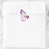 Unicorn met Star Vierkante Sticker (Tas)