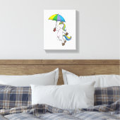 Unicorn met Umbrella Canvas Afdruk (Insitu (Slaapkamer))