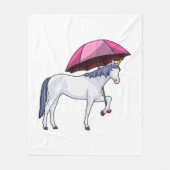 Unicorn met Umbrella Fleece Deken (Voorkant)