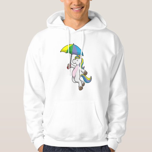 Unicorn met Umbrella Hoodie (Voorkant)
