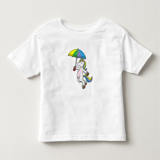 Unicorn met Umbrella Kinder Shirts (Voorkant)