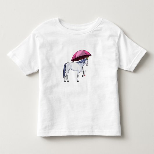 Unicorn met Umbrella Kinder Shirts (Voorkant)
