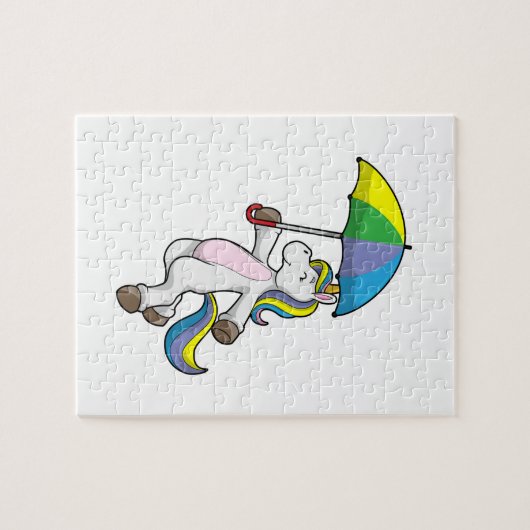 Unicorn met Umbrella Legpuzzel (Horizontaal)