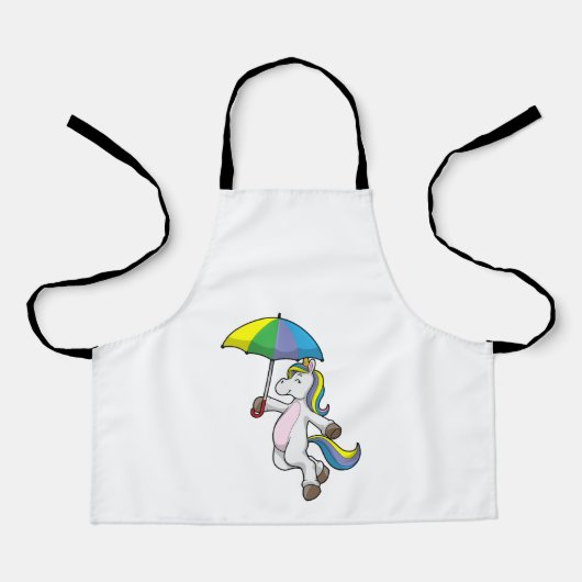 Unicorn met Umbrella Schort (Voorkant)