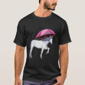 Unicorn met Umbrella T-shirt (Voorkant)