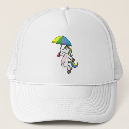 Unicorn met Umbrella Trucker Pet (Voorkant)