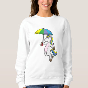 Unicorn met Umbrella Trui