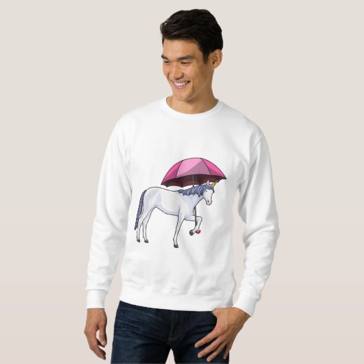 Unicorn met Umbrella Trui (Voorkant volledig)