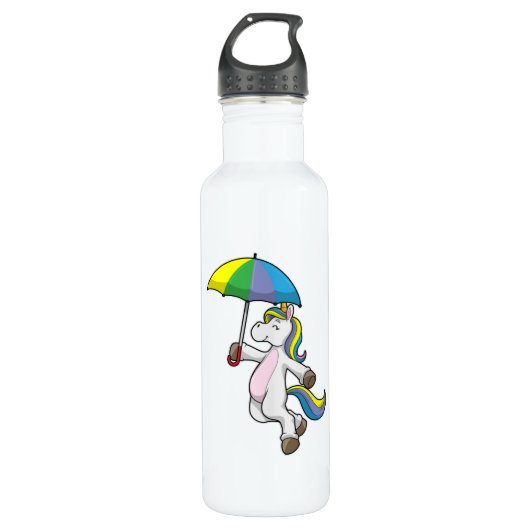 Unicorn met Umbrella Waterfles (Voorkant)