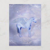 Unicorn met vleugelfantasie briefkaart (Voorkant)