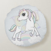 Unicorn met vlindervleugels rond kussen (Achterkant)