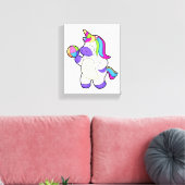 Unicorn met volleybal canvas afdruk (Insitu (Woonkamer))
