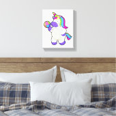 Unicorn met volleybal canvas afdruk (Insitu (Slaapkamer))
