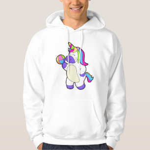 Unicorn met volleybal hoodie