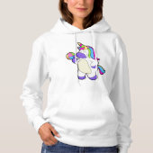Unicorn met volleybal hoodie (Voorkant)