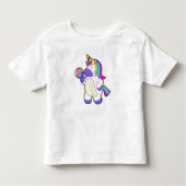 Unicorn met volleybal kinder shirts (Voorkant)