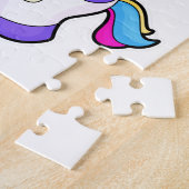 Unicorn met volleybal legpuzzel (Zijkant)