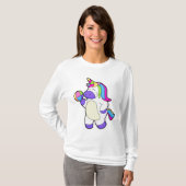 Unicorn met volleybal t-shirt (Voorkant volledig)
