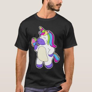 Unicorn met volleybal t-shirt