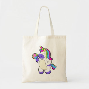Unicorn met volleybal tote bag