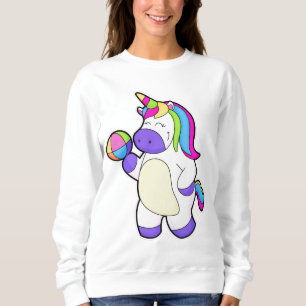 Unicorn met volleybal trui