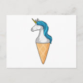 Unicorn met wafelijs briefkaart (Voorkant)