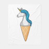 Unicorn met wafelijs fleece deken (Voorkant)