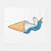 Unicorn met wafelijs fleece deken (Voorkant (Horizontaal))