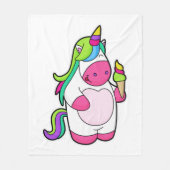 Unicorn met wafelijs fleece deken (Voorkant)