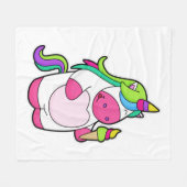 Unicorn met wafelijs fleece deken (Voorkant (Horizontaal))