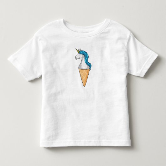 Unicorn met wafelijs kinder shirts (Voorkant)