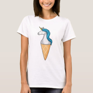 Unicorn met wafelijs t-shirt