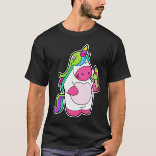 Unicorn met wafelijs t-shirt