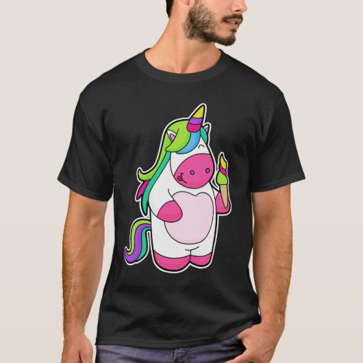 Unicorn met wafelijs t-shirt (Voorkant)
