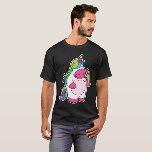 Unicorn met wafelijs t-shirt (Voorkant volledig)