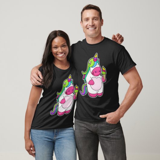 Unicorn met wafelijs t-shirt (Unisex)