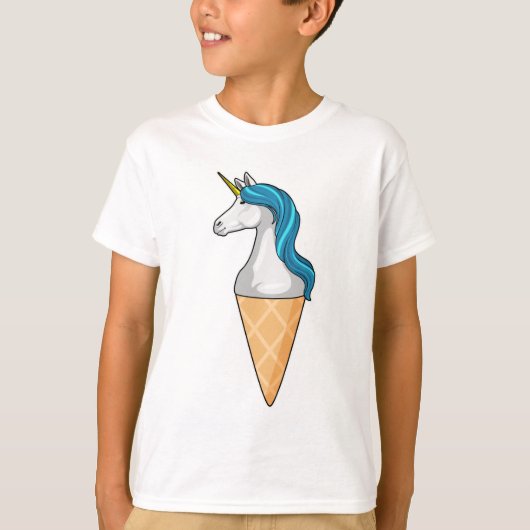 Unicorn met wafelijs t-shirt (Voorkant)