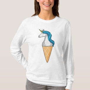 Unicorn met wafelijs t-shirt