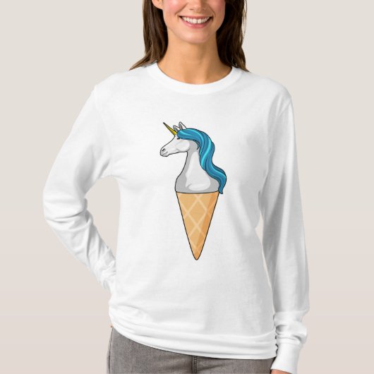 Unicorn met wafelijs t-shirt (Voorkant)