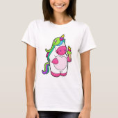 Unicorn met wafelijs t-shirt (Voorkant)