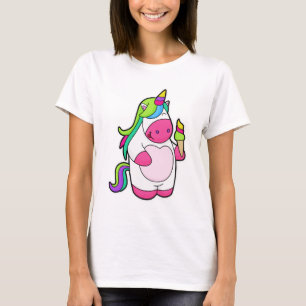 Unicorn met wafelijs t-shirt