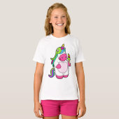 Unicorn met wafelijs t-shirt (Voorkant volledig)
